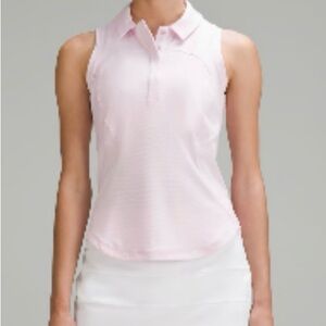 Lululemon Women's Pink Sleeveless Polo Top